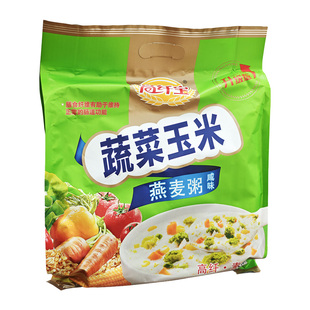 咸味蔬菜玉米燕麦即食营养早餐粥糖尿人主食速食代餐无糖精食品