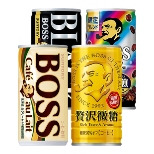 进口SUNTORY三得利即饮咖啡BOSS黑咖冰美式彩虹牛奶拿铁可口可乐