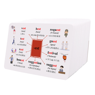 初中英语单词卡思维导图英语中考高频词汇英文速记卡记忆手闪卡片