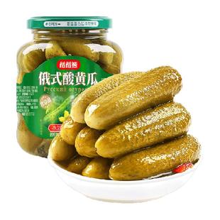 俄式酸黄瓜下饭菜开味即食青瓜汉堡沙拉下饭配菜罐头酱