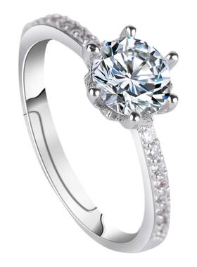 新人结婚仿真钻石婚戒情侣对戒女