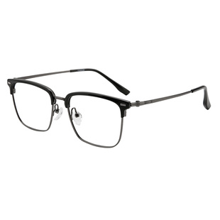 木川145MM眼镜男款近视超轻钛架雅痞眉线半框可配度数防蓝光平光