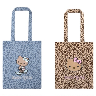 tbh野兽派家居三丽鸥Hello Kitty全棉烫钻托特包女士单肩包购物袋