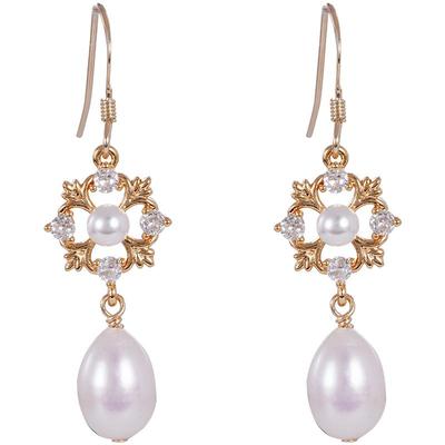 复古高级巴洛克珍珠耳环