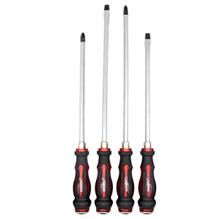 可敲击穿心螺丝刀套装一字十字超硬工业级梅花平口起子改锥带磁性