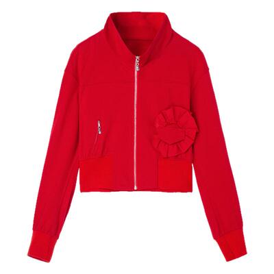 H·GENTEEL荷高春新率性摩登花边装饰箱型外套GCD12520516-1