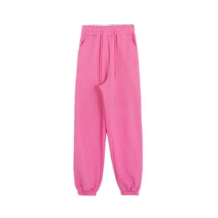 2026秋冬韩版新款简约白搭宽松时尚运动裤束脚裤加绒卫裤休闲裤女