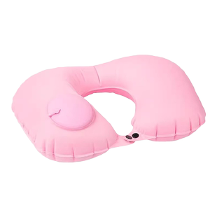 按压式充气U型枕旅行枕头高铁火车便携U型护颈坐车睡觉神器枕头