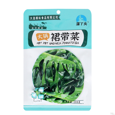藻丫头海洋蔬菜200g海带苗裙带菜龙须菜鞭炮笋盐渍菜凉拌火锅食材