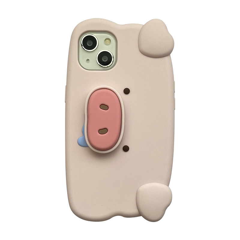 加尔 搞怪卡通小猪鼻子支架适用苹果16promax手机壳iphone15新款13pro可爱女款14pro创意12防摔11