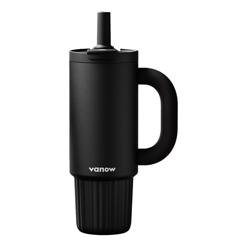 Vanow巨无霸保温杯男生大容量车载水杯吸管新款陶瓷内胆冰霸杯子