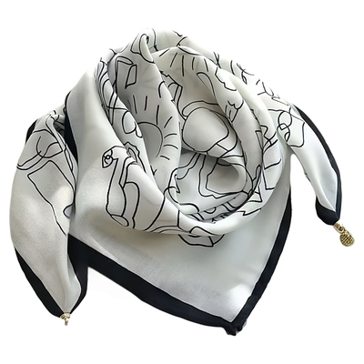 方巾磁吸扣围巾棉麻围脖