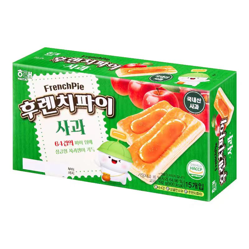 韩国进口海太法式果酱派192g草莓苹果味千层酥糕点休闲食品零食
