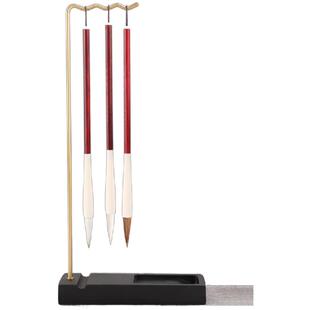 梅林笔庄毛笔书法专用初学者羊毫专业级毛笔狼毫兼毫大中小楷隶书学生书法练字一品毛笔国画文房四宝湖笔套装