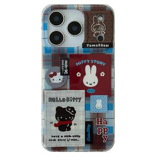 由里公园ins秋冬可爱复古格纹猫咪米菲兔17适用17pro苹果17ProMax手机壳iPhone16全包14新款16Promax保护套女