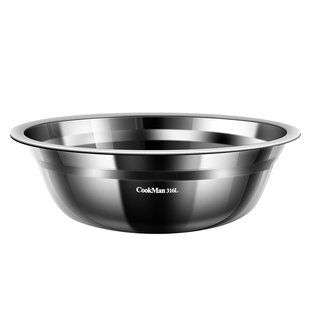 抗菌316L不锈钢盆食品级加厚家用汤盆菜盆厨房食堂吃饭铁盆大汤碗