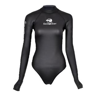 现货发售BESTDIVE SaveOcean 2MM露背炫彩比基尼自由潜水连体湿衣