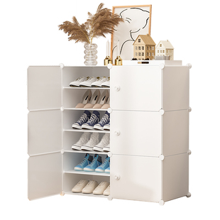 家用门口多层小窄鞋架子宿舍省空间收纳盒室内大容量鞋柜出租房用