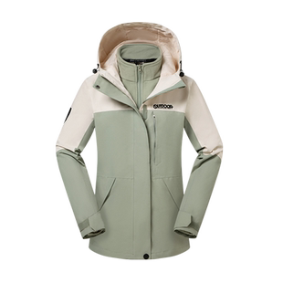 outdoor products男女秋冬户外冲锋衣外套抓绒内胆防风保暖三合一