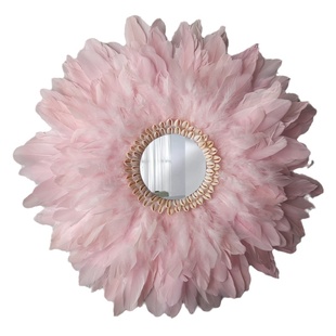 ins轻奢羽毛墙面装饰客厅花朵挂件卧室房间床头墙上挂饰字母网红