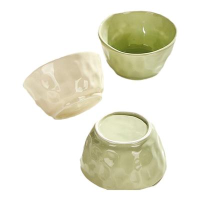 墨色奶油色陶瓷米饭碗家用吃饭碗