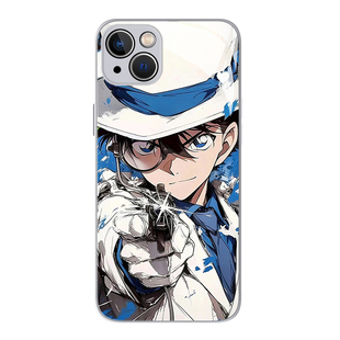 怪盗基德手机壳适用opporeno13玻璃15/14套findx8pro新款k12x名侦探11柯南10二次元9/7动漫6男生5十+4se周边3