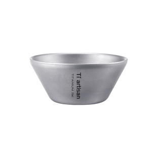 钛工匠纯钛小茶杯双层防烫户外露营便携式旅行茶具套装功夫茶钛杯