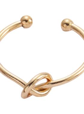 2022年新款潮手作设计感打结指环韩国东大门小众百搭几何食指戒指