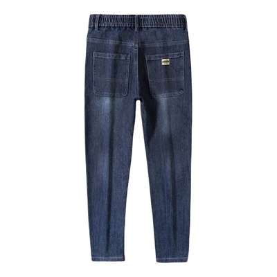 弹力牛仔裤男款加绒加厚直筒宽松秋冬季工装休闲长裤耐磨工作裤男