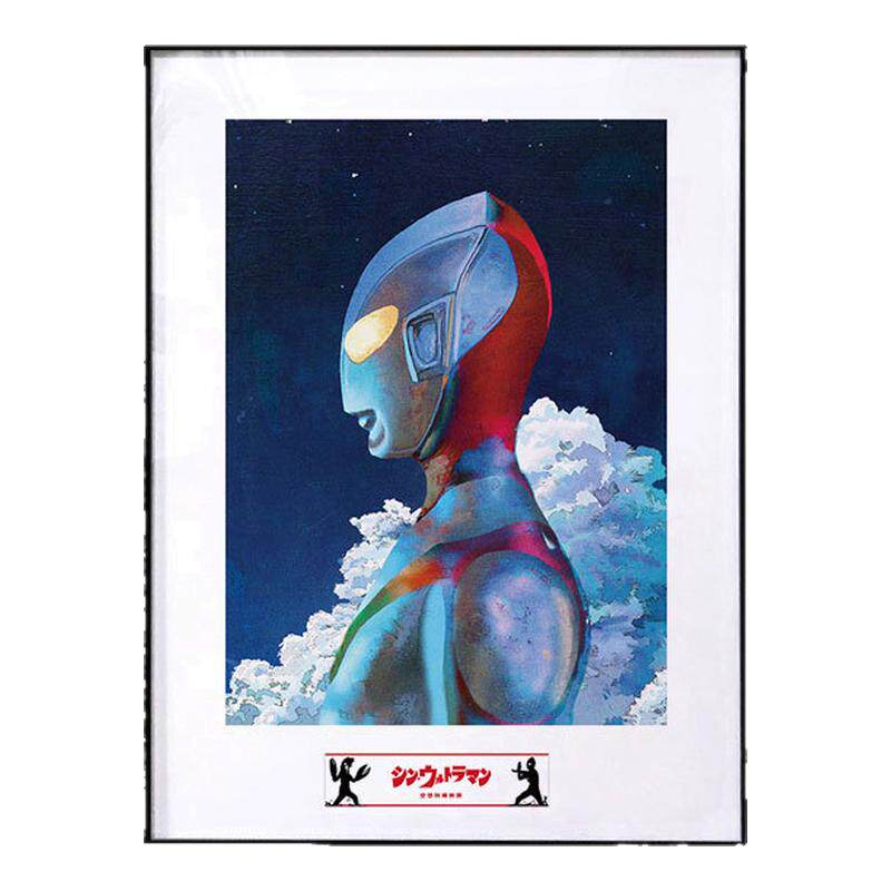 日漫初代奥特曼电影海报挂画日系卡通装饰画日式客厅玄关艺术挂画