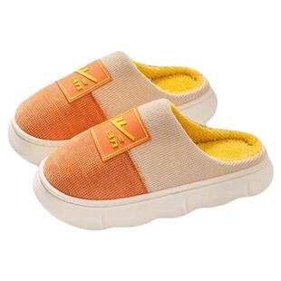 （断码捡漏）回力棉拖鞋男秋冬季家居室内厚底毛绒防滑新款棉鞋女