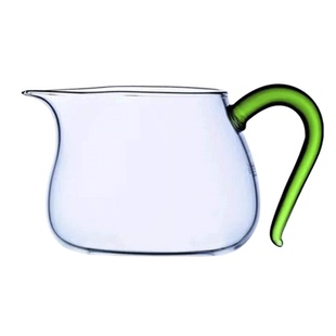 北大史彩色琉璃把耐热玻璃公道杯茶海分茶器泡茶杯煮茶杯茶具配件