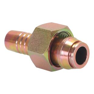 扣压油管直头H型24°锥软管链接12/14/16/18/22*1.5碳钢液压帽芯