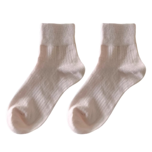 白色袜子女款短袜春秋季防臭吸汗中筒袜韩版日系可爱风女生短筒袜