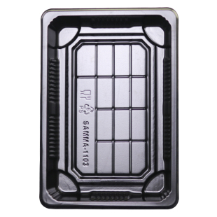 3号1611金叶一次性寿司盒|刺身三文鱼外卖包装打包盒子商用带盖