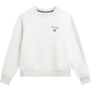 李宁网球卫衣女春季2026新款圆领宽松女装上衣休闲长袖针织运动服