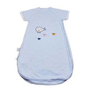 芙儿优婴儿睡袋夏凉婴儿半袖睡防踢被幼童小孩睡衣纯棉空调房睡袋