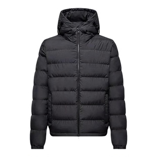 代购蒙口Laveraet连帽亮面短款羽绒服鹅绒男款户外夹克外套