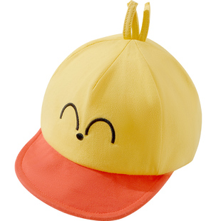 伊米伦小月龄宝宝鸭舌帽可爱小鸭子婴儿帽子软帽檐棒球帽春秋遮阳