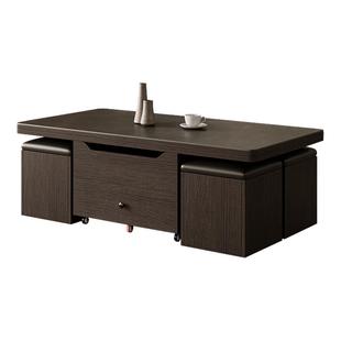 盛喜登多功能茶几餐桌两用桌奢石工艺高级质感小户型移动实用书桌