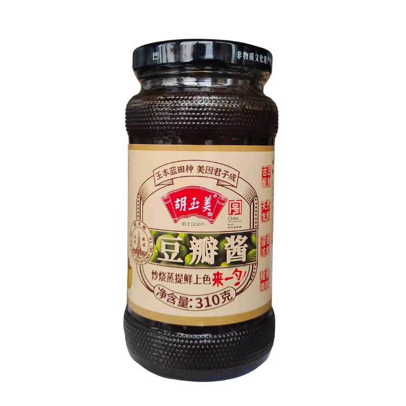 安庆胡玉美豆瓣酱香辣酱豆酱安庆特产调味酱辣椒烧菜辣椒红辣椒酱
