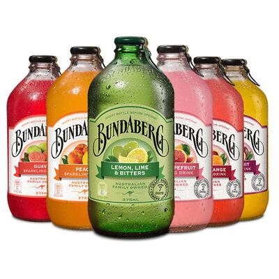 澳洲宾得宝Bundaberg柠檬干姜汁汽水果汁气泡水酿造饮料整箱饮品