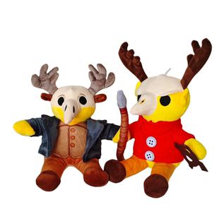 新款Roblox 99 Nights in the Forest鹿毛绒玩具公仔麋鹿猫头鹰