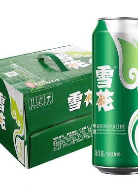 雪花啤酒原汁麦500ml*24听整箱