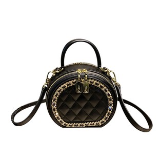 香港品牌包包女款2025新款小香风冬季手提小圆包真皮斜挎单肩小包