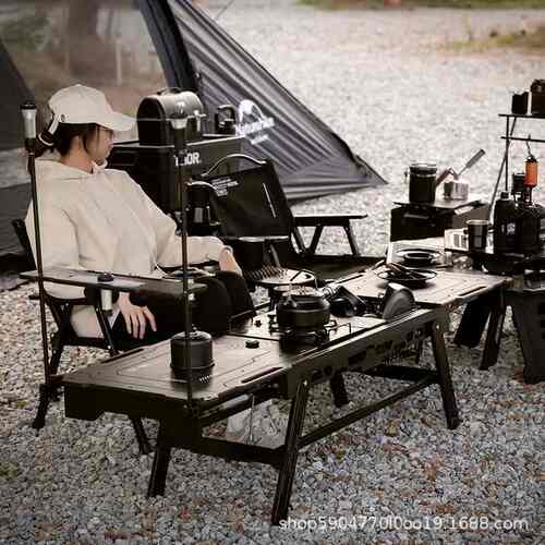 户外折叠IGT桌子便携露营战术桌多功能组合模块单元桌野营厨房桌