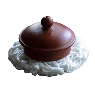 觅白瓷杯垫泡面茶托中式玉泥防烫茶道壶承功夫零配件原创小号圆形