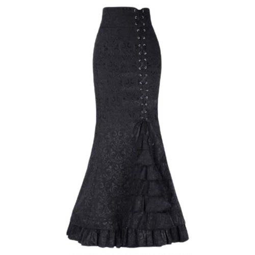 Vintage fishtail skirt for small girls小个子女生松紧腰鱼尾裙