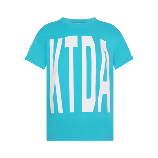 KTDA美式字母印花T恤正肩修身型休闲百搭圆领纯色夏短袖亲肤透气