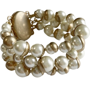 摇儿绕 复古80小香风 庄园一梦法式葡萄做旧多层珍珠手链手镯女